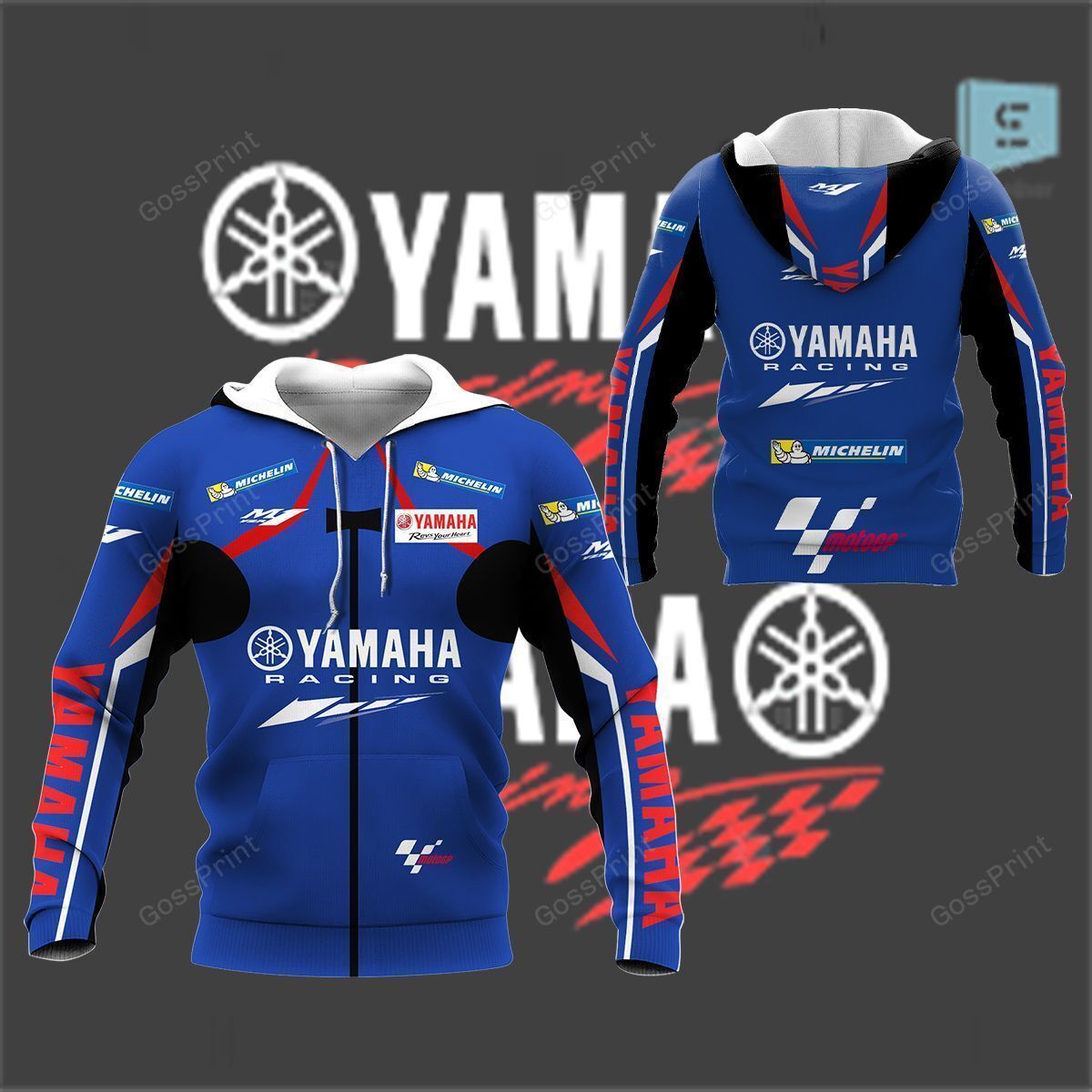 3D All Over Printed Yamaha Racing Shirts Ver 59