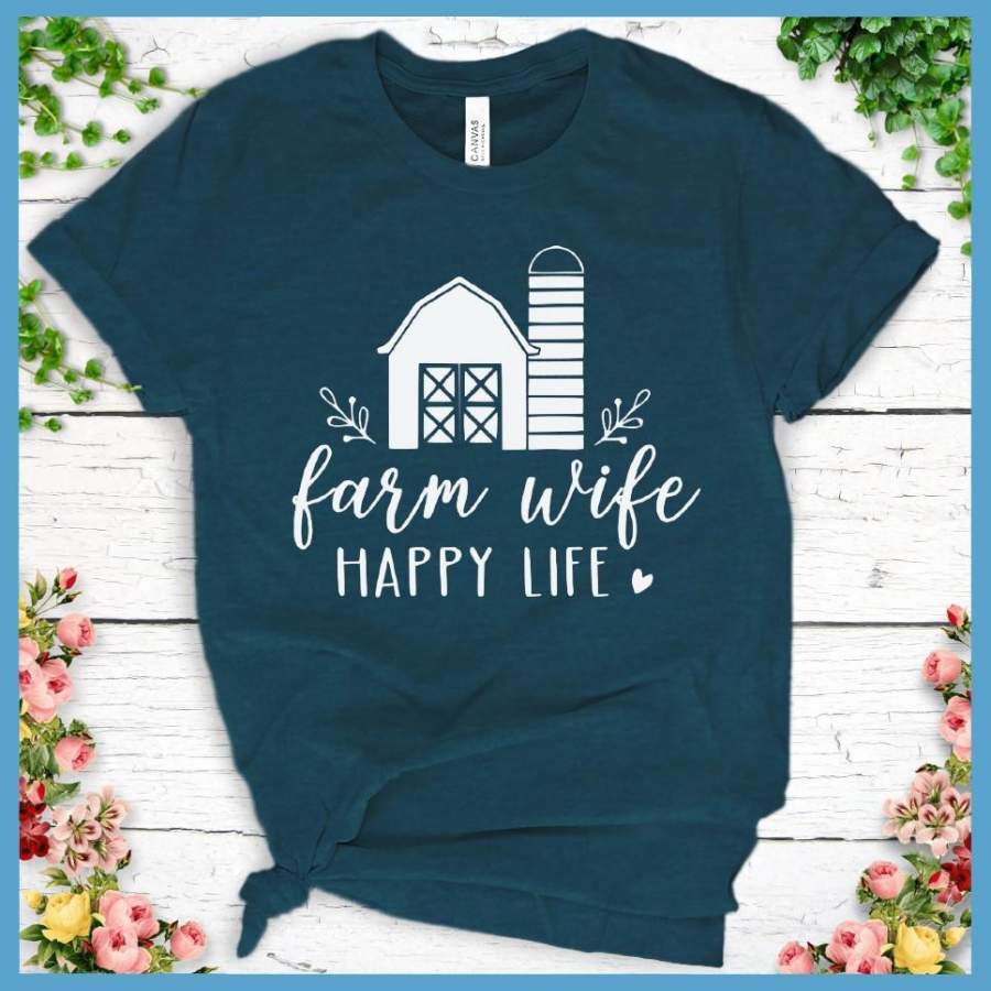 Farm Wife Happy Life T-Shirt