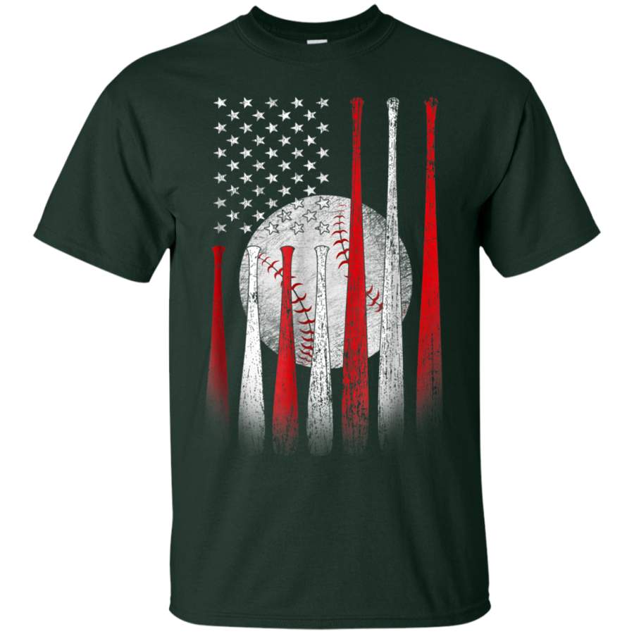 AGR American Flag 4th Of July Shirt Baseball Softball Ball Gifts