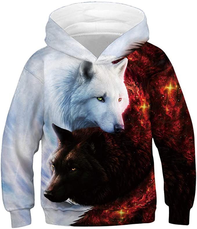 Wolf Hoodie 3D Animal Galaxy Print Style 3