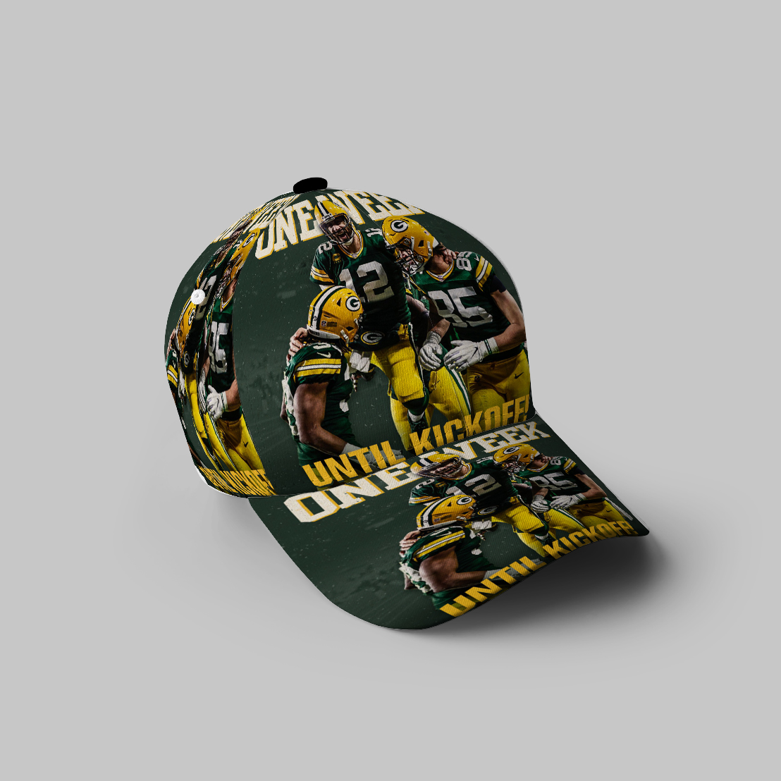 Green Bay Packers Player Team One Week Until Kickoff 3D Printing Baseball Cap Classic Hat