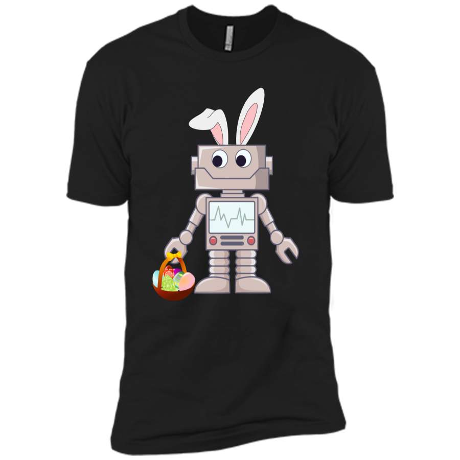 Cute Robot Bunny Easter T-Shirt – Robobunny – Kids Next Level Premium Short Sleeve Tee