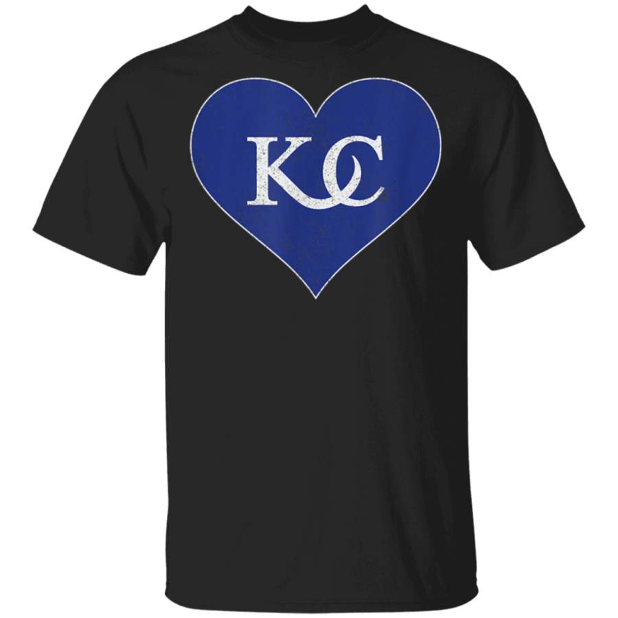 Vintage Kansas City Heart KC Football Lovers TShirt