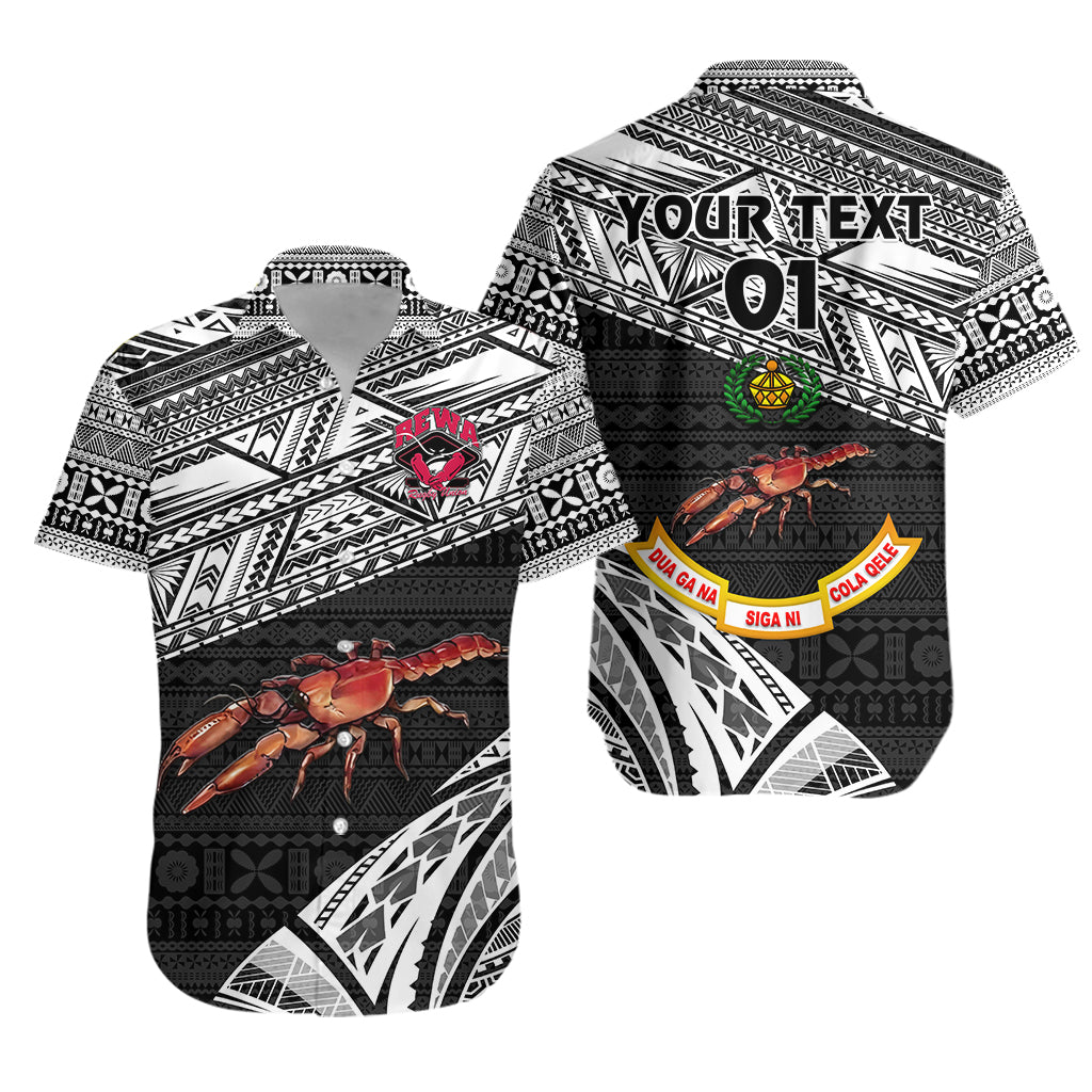 (Custom Personalised) Fiji Rewa Rugby Union Hawaiian Shirt Special Version – Black, Custom Text And Number Lt8