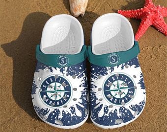 Seattle Mariners Clogband Clog Clog Comfortable For Mens And Womens Classic Clog Water Shoes Seattle Mariners Clogs