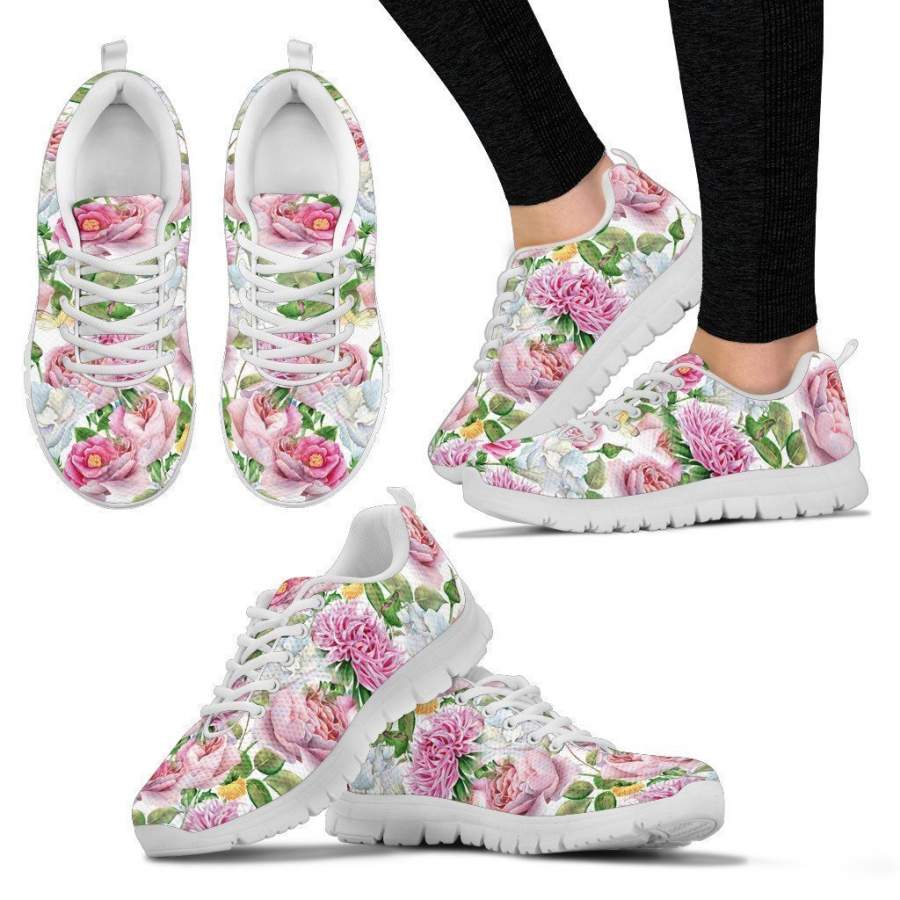 Watercolor Floral Women’s Sneakers