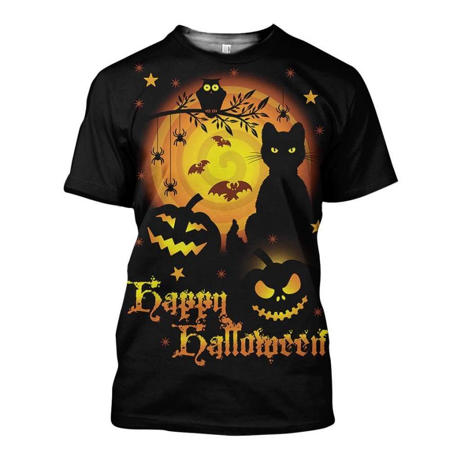 3D All Over Printed Happy Halloween Pumpkin Shirts and Shorts