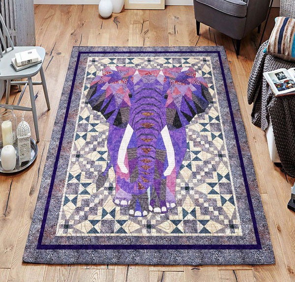 Purple Elephant Dhccna1109 Rug