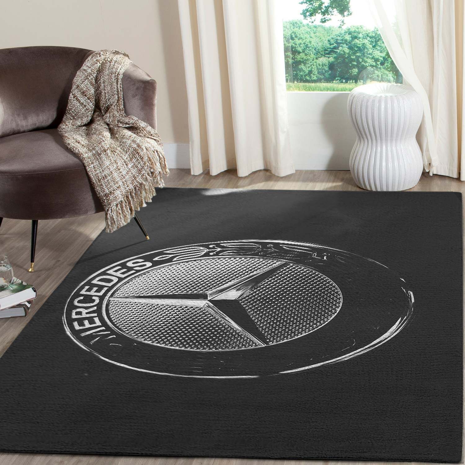 Mercedes Logo SuperCars Area Rugs Living Room Carpet FN161201 Local Brands Floor Decor