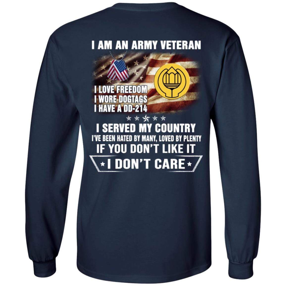 T-Shirt I Am An Army Chaplain Assistant Veteran On Back - Intercept ...