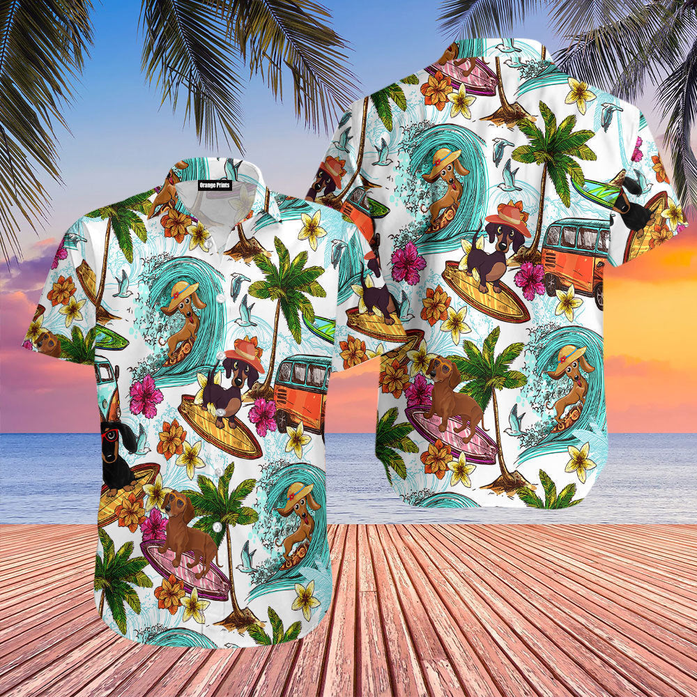 Enjoy Surfing With Dachshund Dog Hawaii Shirts For Men Women Ha66671