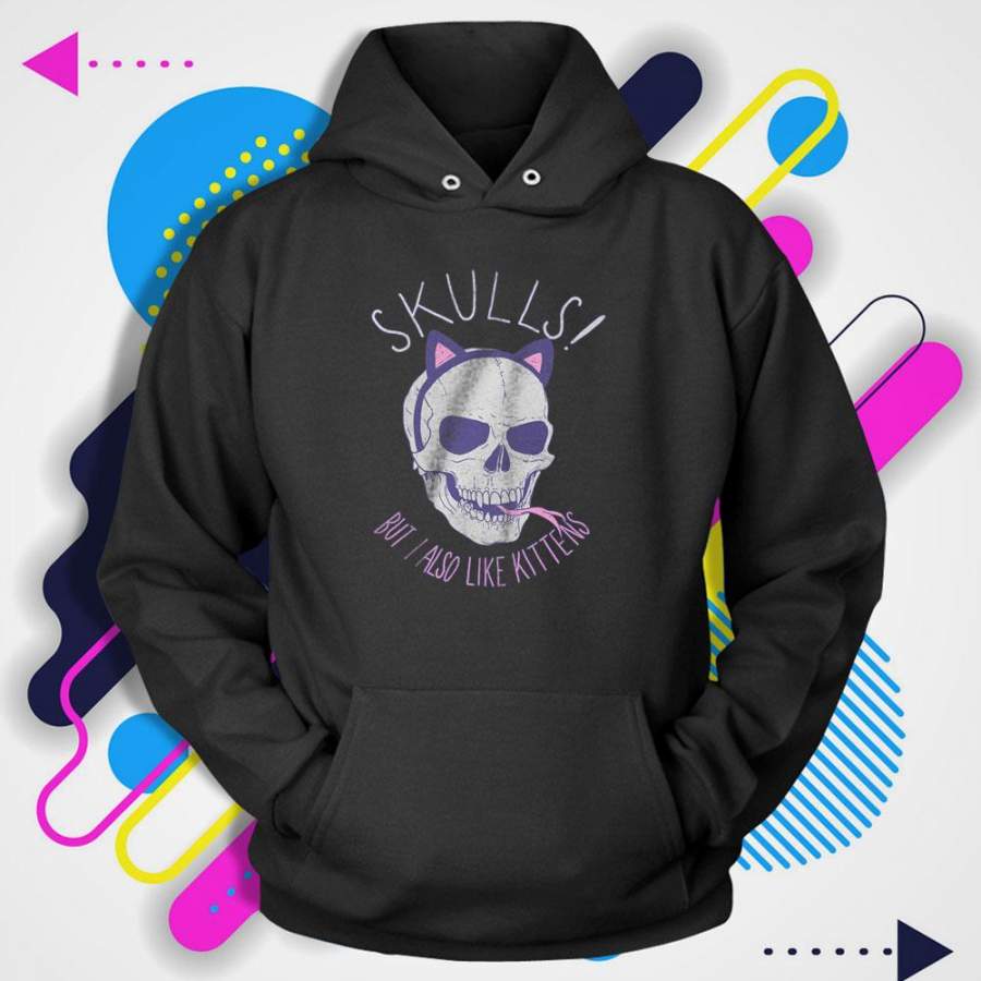 Cat Skulls But A Also Like Kittens Men’S Hoodie