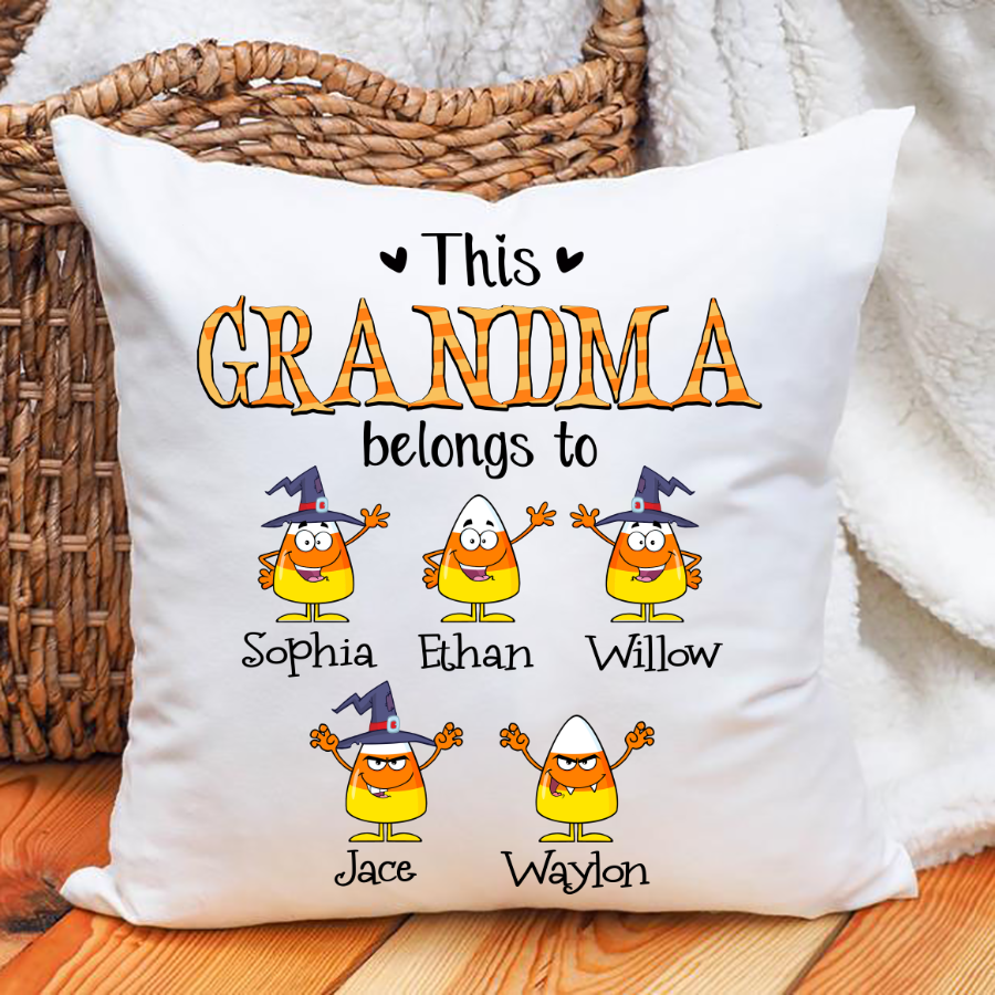 This Grandma Belong To Candy Halloween Pillow