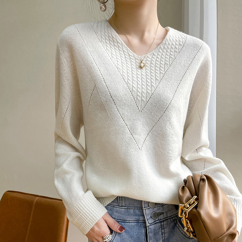 Autumn Winter Women Sweater Fashion V-Neck Female Pullover Long Sleeve Coats Cashmere Sweater Knitted Top Bottoming Shirt Blouse alx