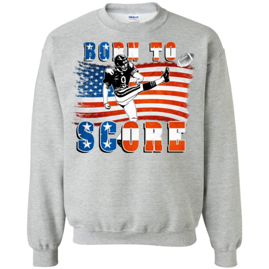 AGR Born to Score Football Player Kicker Crewneck Pullover Sweatshirt