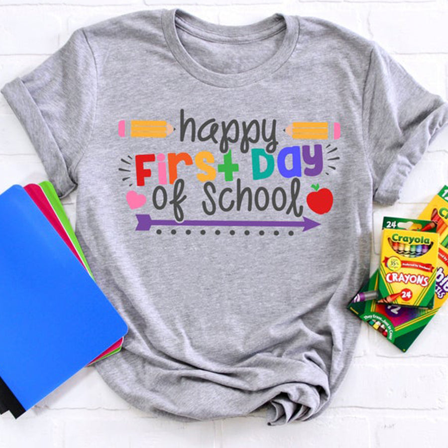 First Day Of School Shirt – Happy First Day Of School Shirt – Teacher Shirt – Teacher Life Shirt- School Shirts – 1St Day Of School Shirt