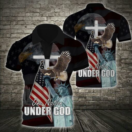 One Nation Under God Polo Shirt For Christians