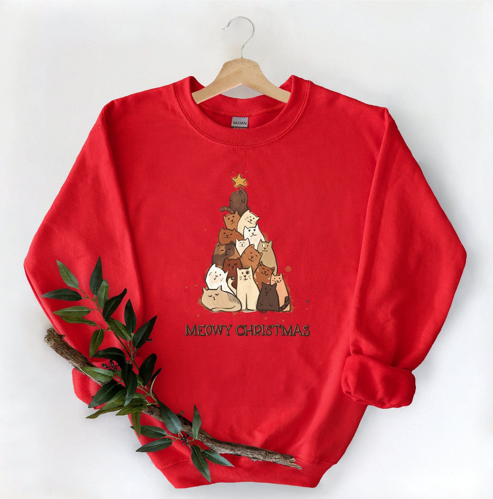 Christmas Sweatshirt, Christmas Sweater, Meowy Christmas Sweatshirt,Christmas Cat Sweatshirt,Retro Christmas Shirt,2022 Very Merry Christmas Christmas x Teeshop24h Fashion