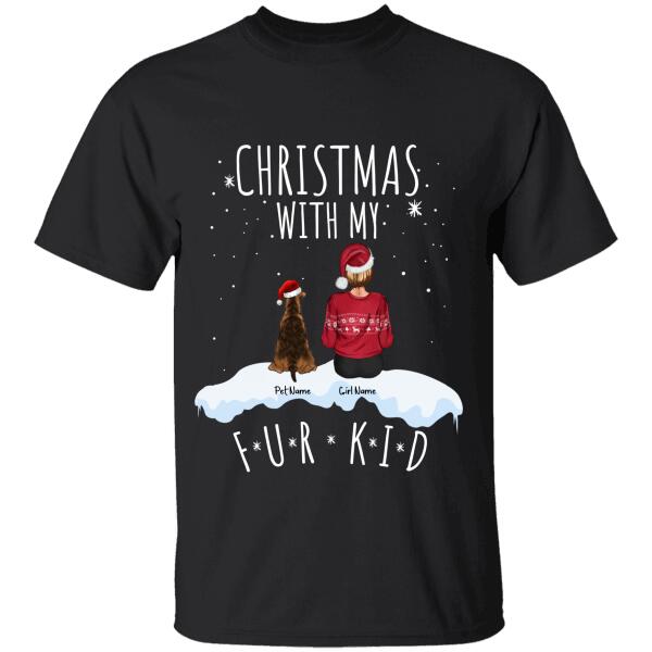 Christmas With My Fur Kids Personalized Dog T-Shirt Ts-Nb641