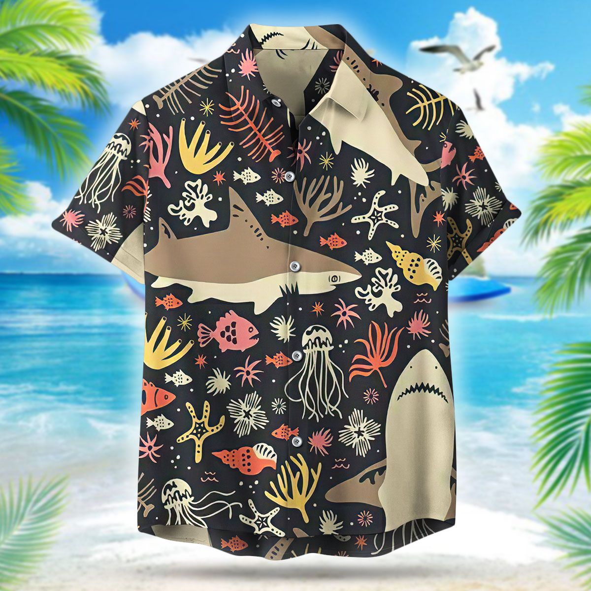 Shark Hawaiian Shirt Ha3730