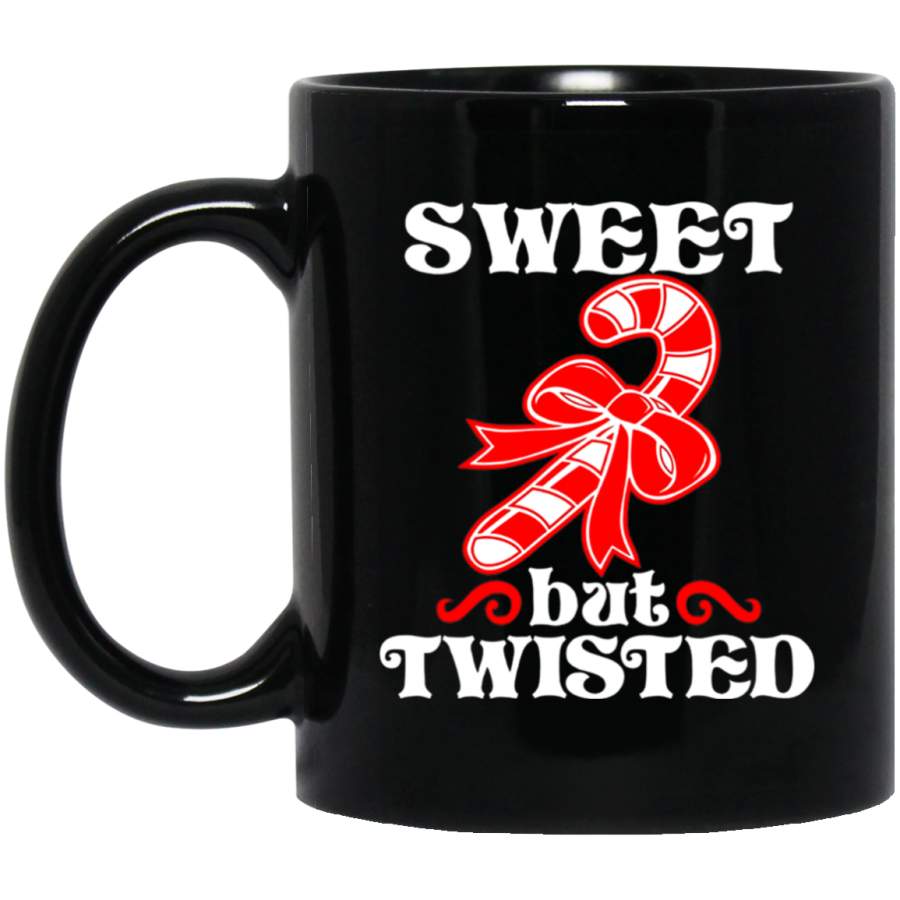 Sweet But Twisted Funny Candy Cane Christmas 11 oz Mug