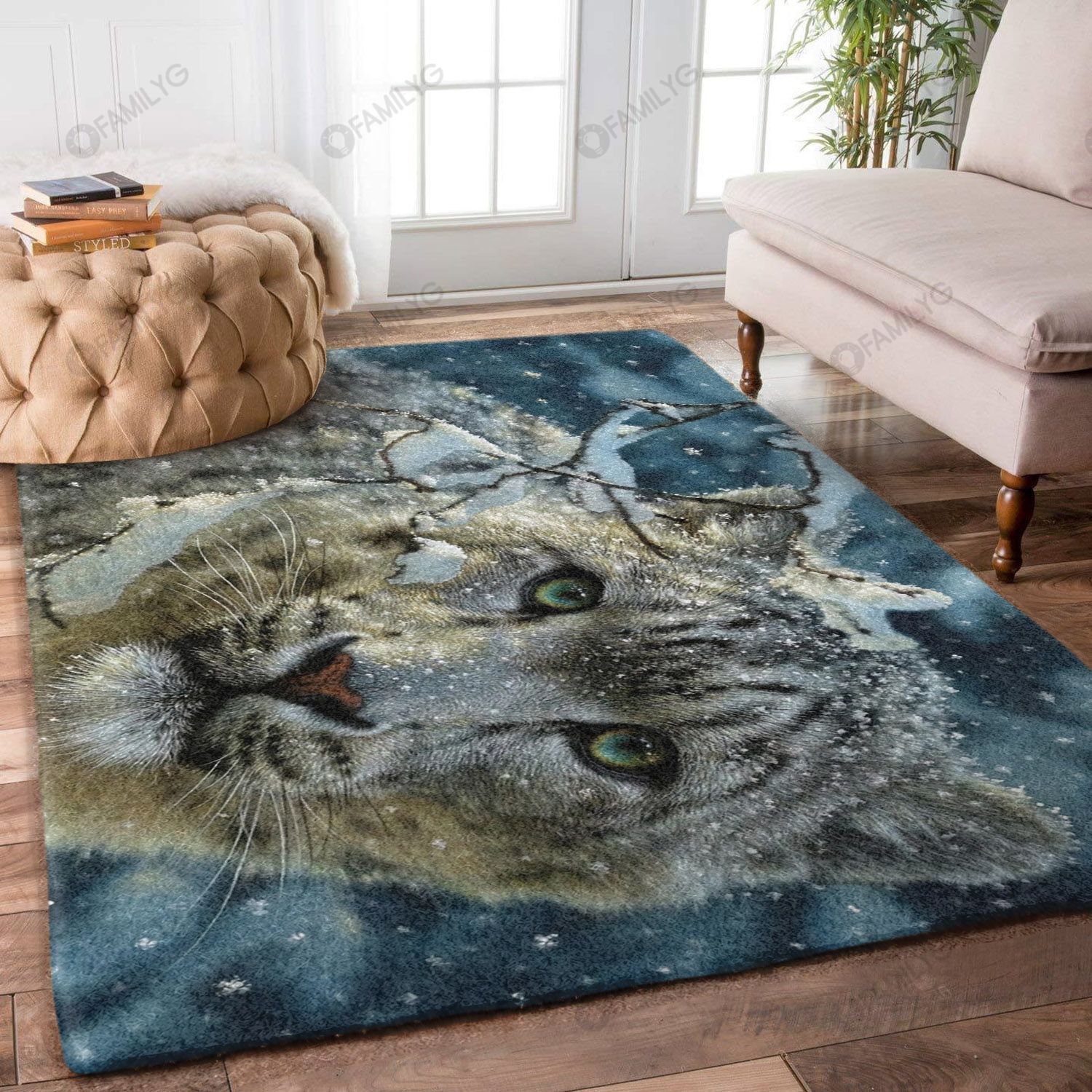 Snow Leopard Rug