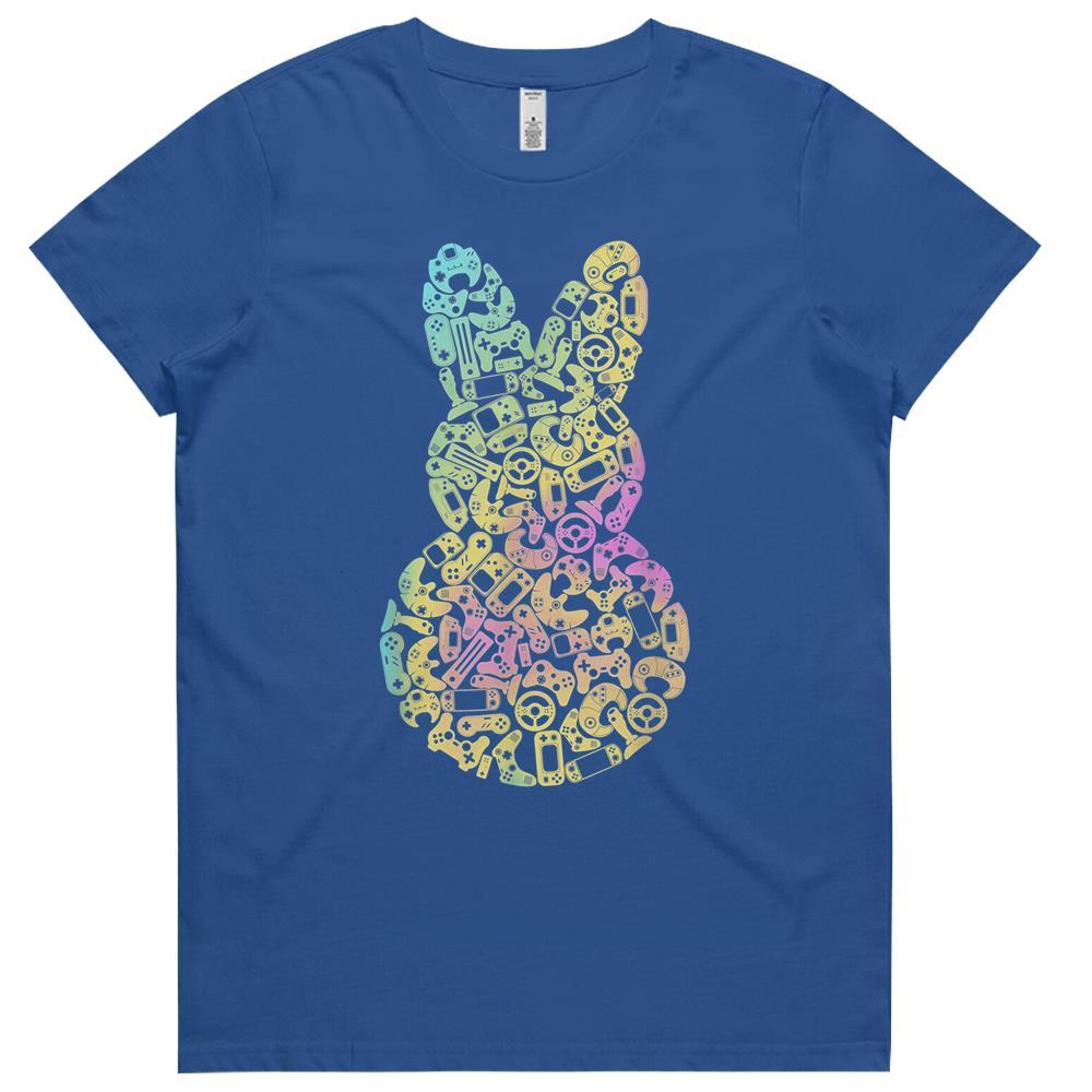 Boys Video Game Easter Bunny Tie Dye Peeps Gamer Men Kids Womens Tshirts