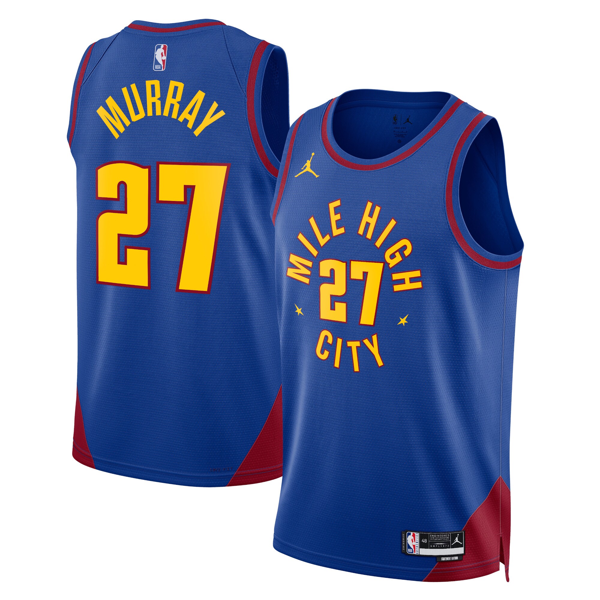 Denver Nuggets Jordan Statement Edition Swingman Jersey – Blue – Jamal Murray – Unisex