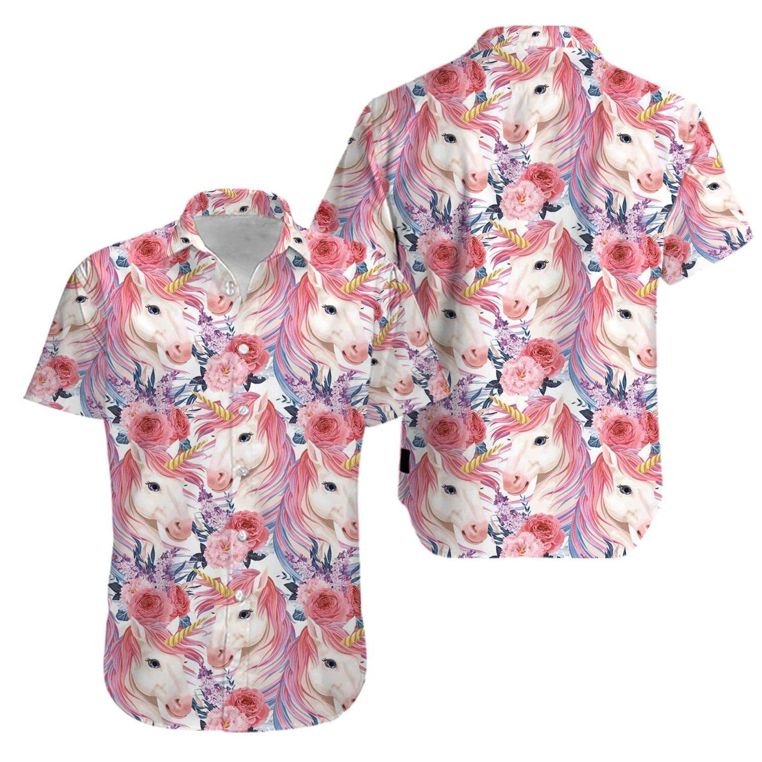 Unicorn Flower Magical Aloha Hawaiian Shirts #V