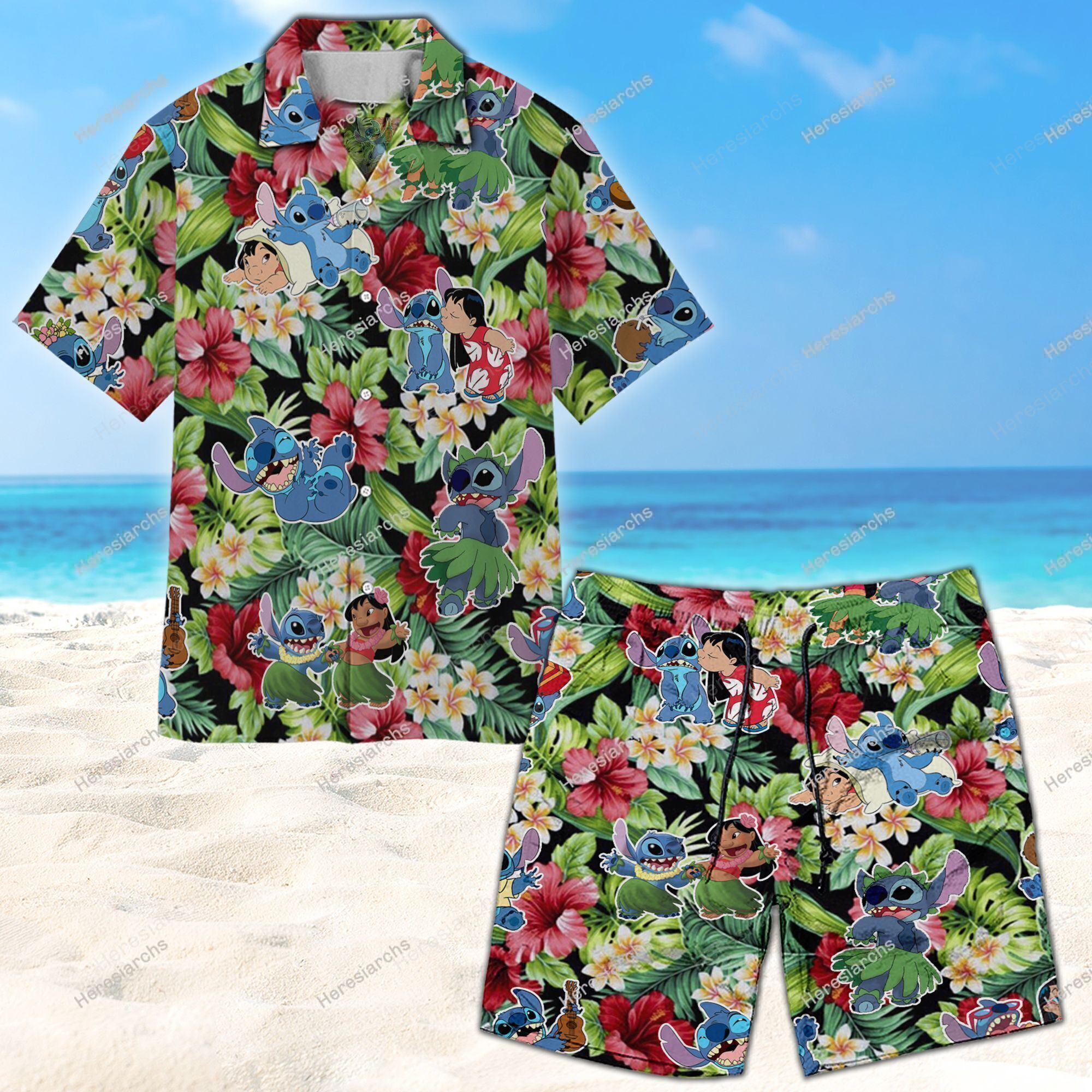 L S Unisex Hawaiian Beach Short Ha30383