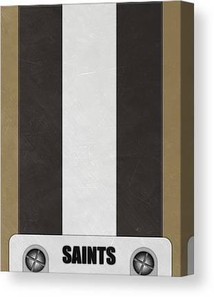 1 New Orleans Saints Helmet Art Joe Hamilton Canvas Print