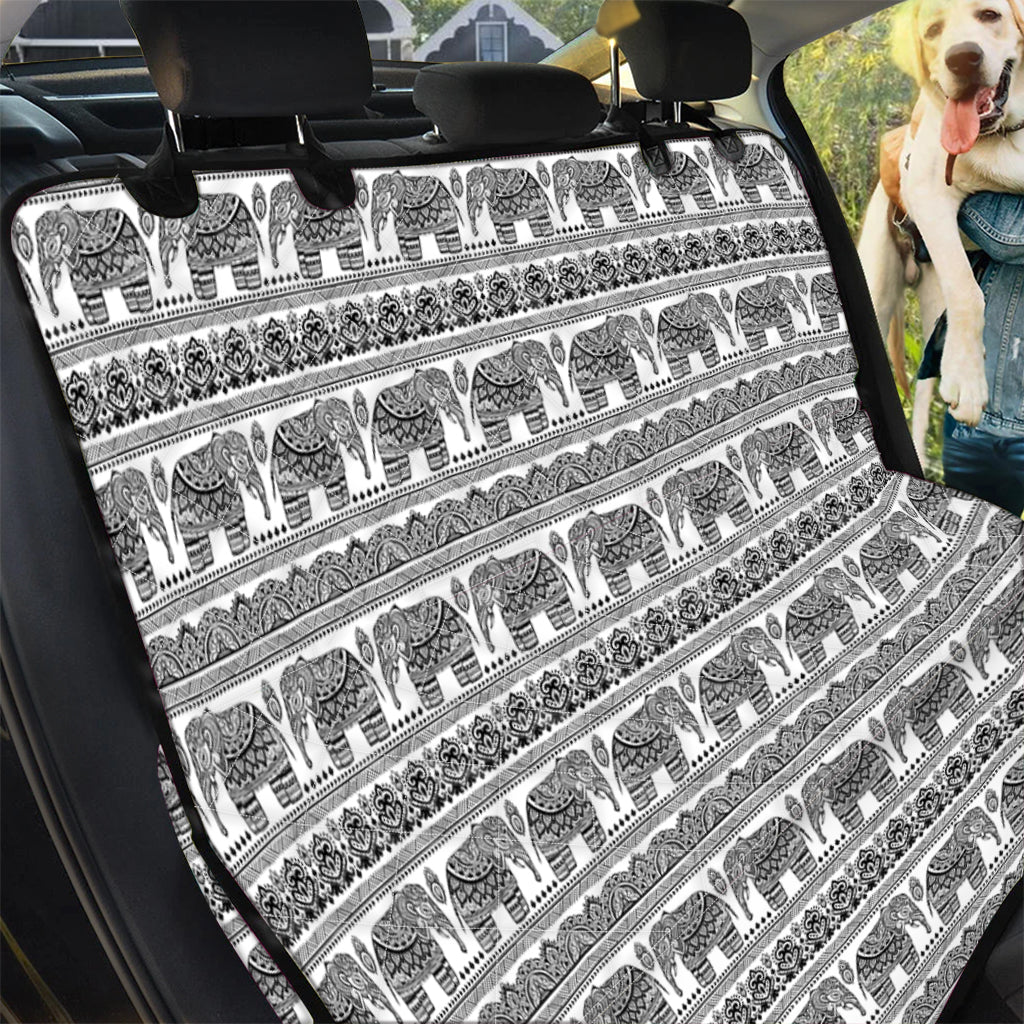 Indian Bohemian Elephant Pattern Print Pet Car Back Seat Cover