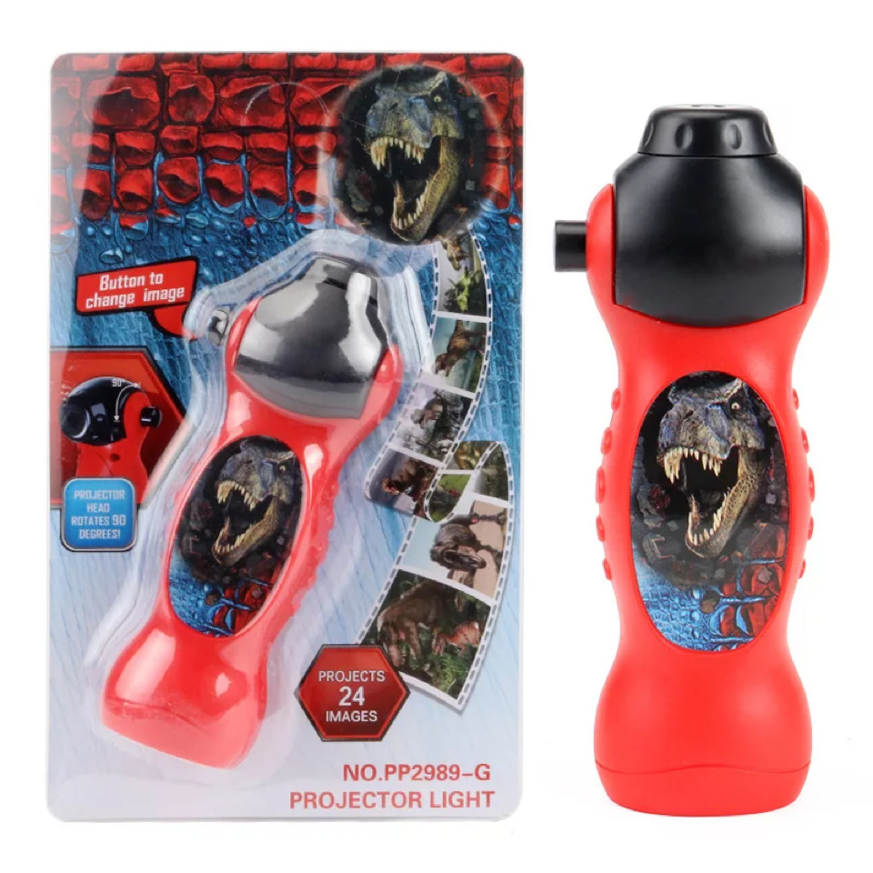 24 patterns Halloween Dinosaur Shark Projector Night Study Learning Flashlight Sleeping History Early Education Model Torch Toy alx