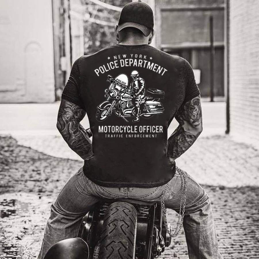 Police Department Motorcycle Officer T Shirt