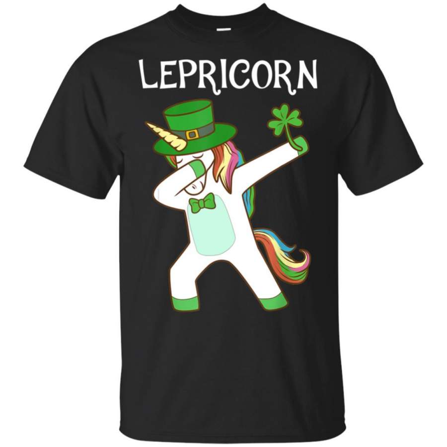 St Patricks Day Dabbing Lepricorn Irish Unicorn Gift T Shirt