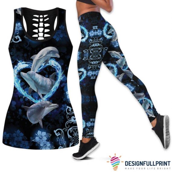 Dolphin Lover Tank Top And Leggings Set