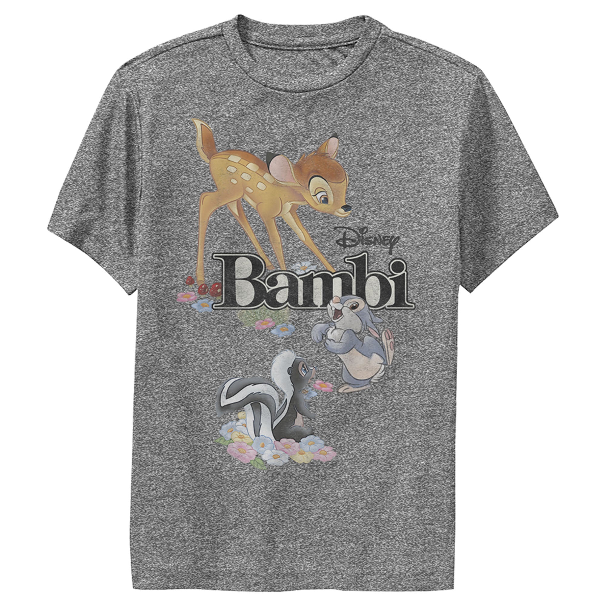 Boy’S Bambi Movie Logo With Flower And Thumper Performance Tee