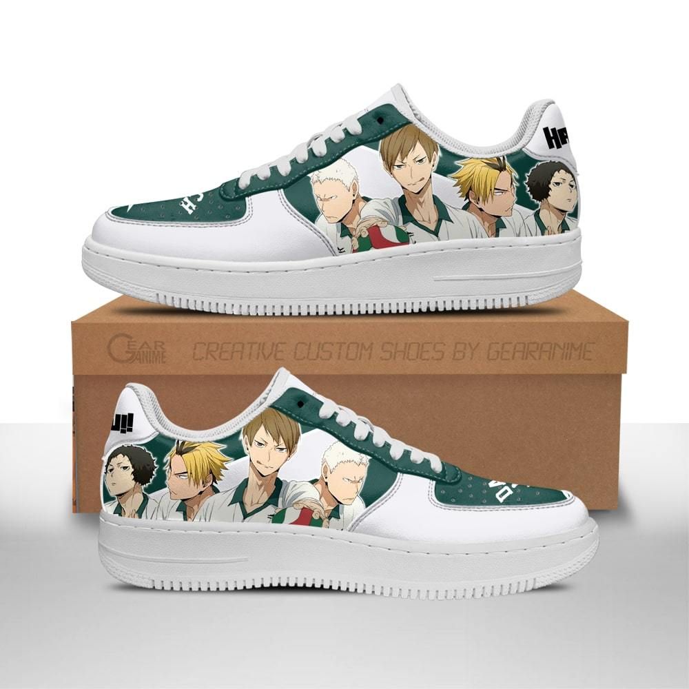 Haikyuu Date Tech High Team Haikyuu Air Force Shoes Sneakers Custom Anime