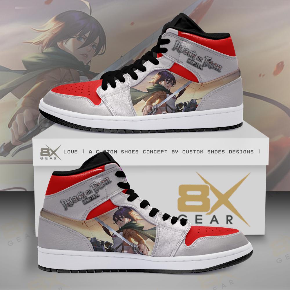 Attack On Titan Jd Sneakers Mikasa Strong Soldier