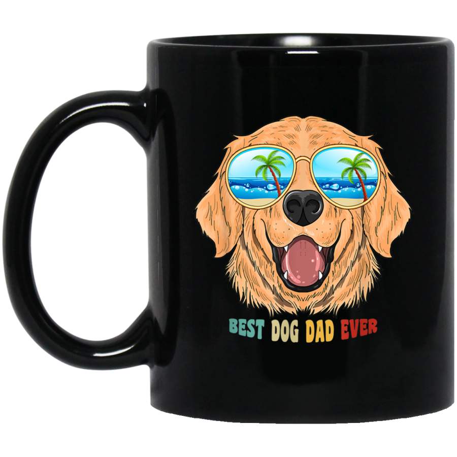 Golden Retriever Lovers Gift Vintage Best Dog Dad Ever Mug