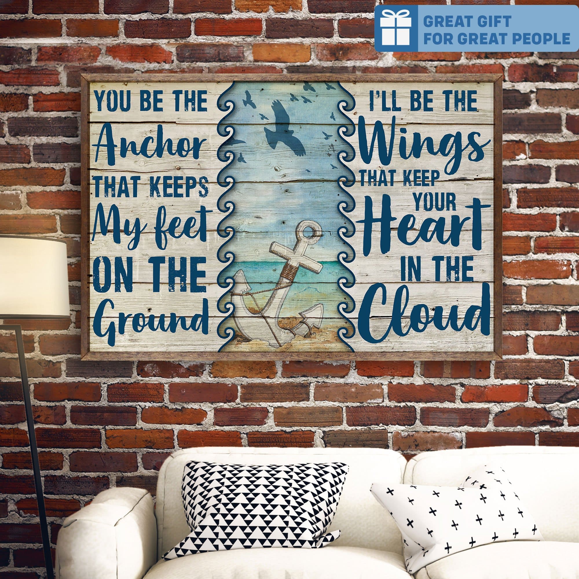 You Be The Anchor & I’ll Be The Wings, Friend Custom Poster/Canvas, Gift For Bestie, Best Friend, Friend