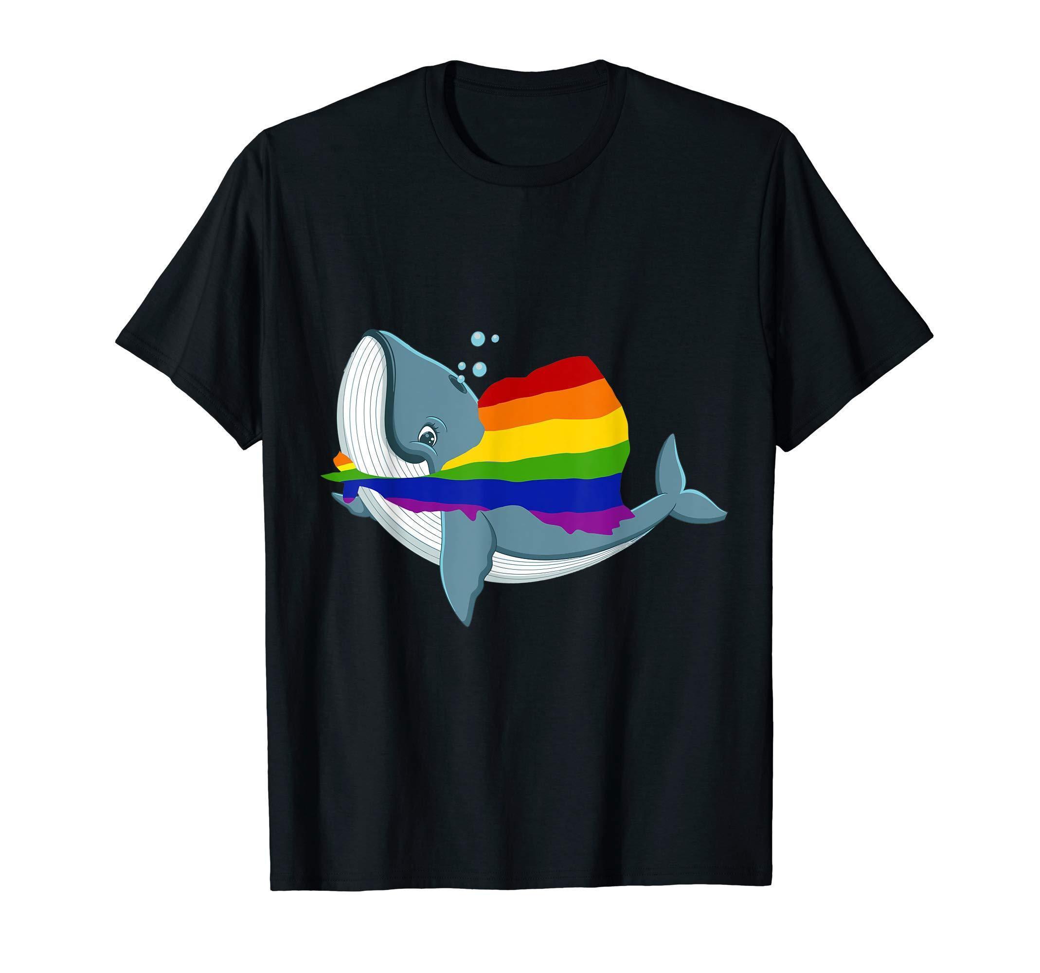 Gay Pride Flag Whale Tshirt Lgbt Pride Gifts Gay Pride Shirt