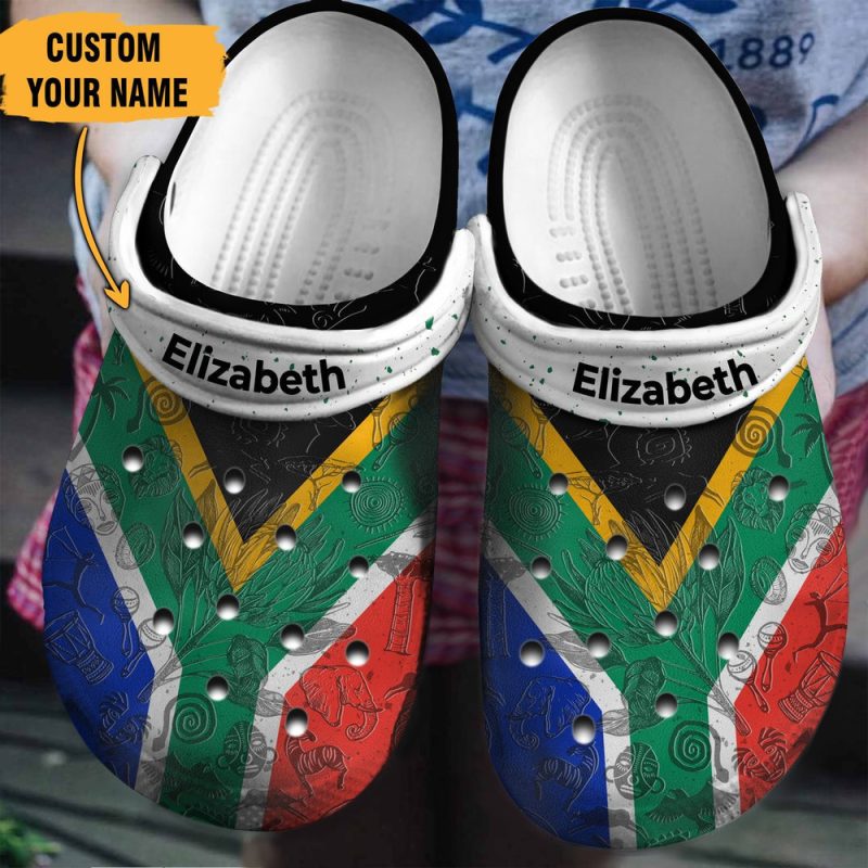 South African Flag For Men And Women Rubber clog Shoes Comfy Footwear