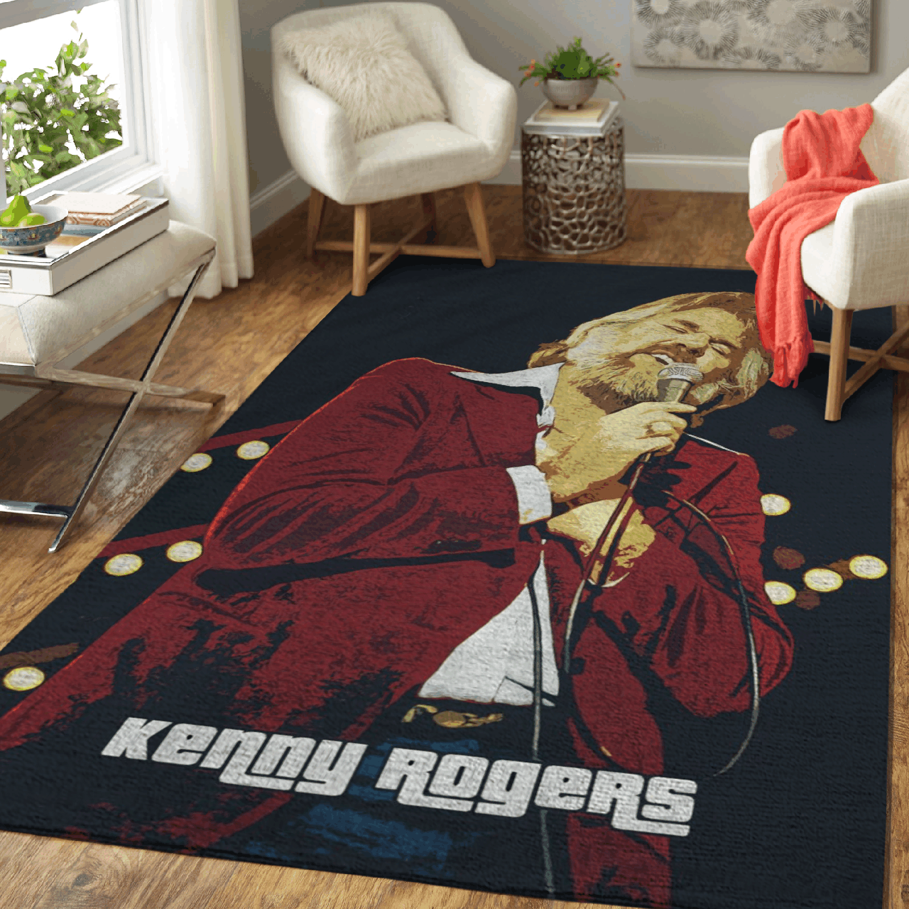 Kenny Rogers The Gambler 1938 – 2020 Anniversary Area Rug