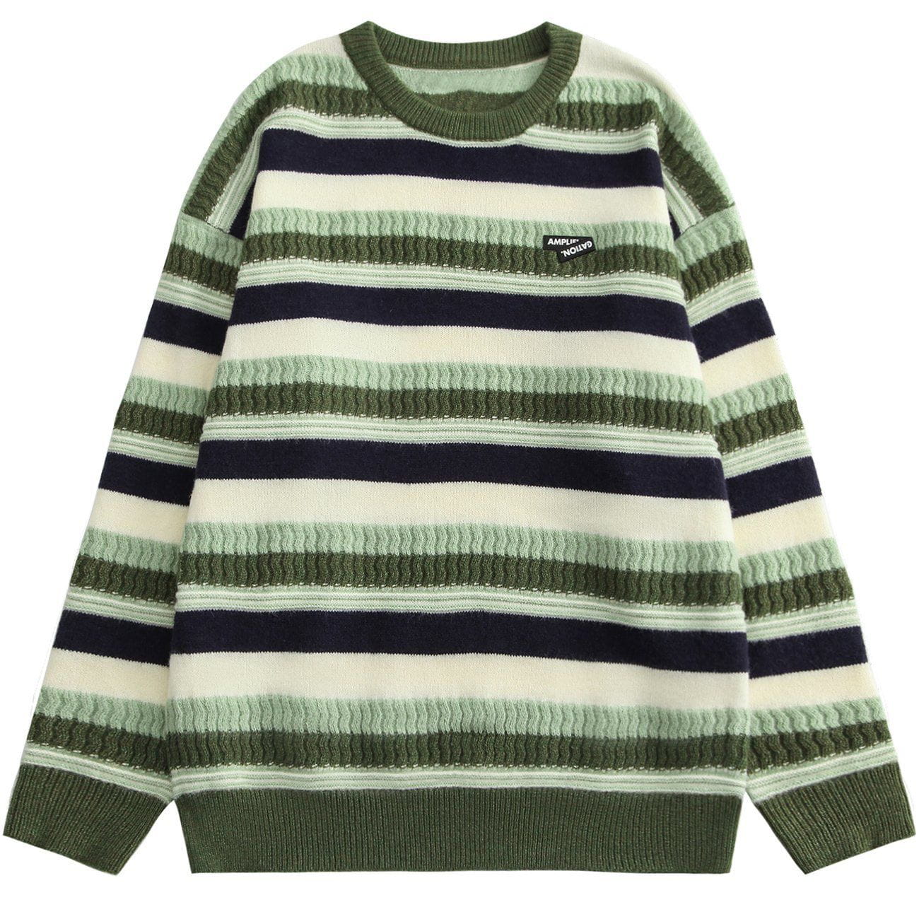 Talishko™ – Stripe Pattern Knit Sweater