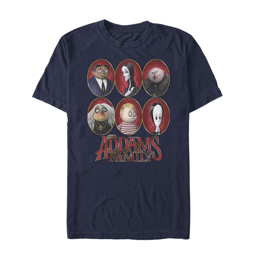 Addams Family Men’s Portrait Panels  T Shirt