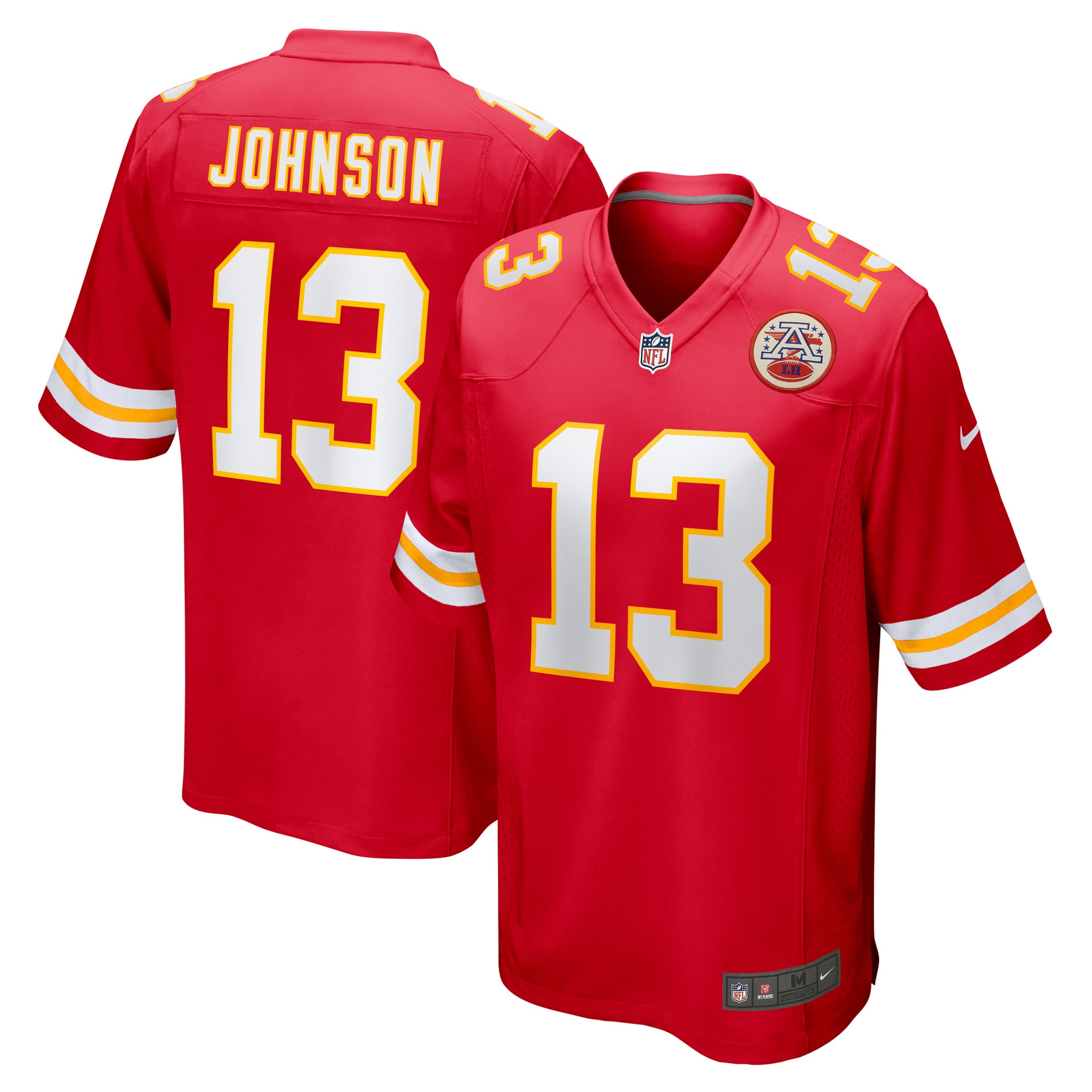 Men’s Kansas City Chiefs Nazeeh Johnson Red Game Player Jersey