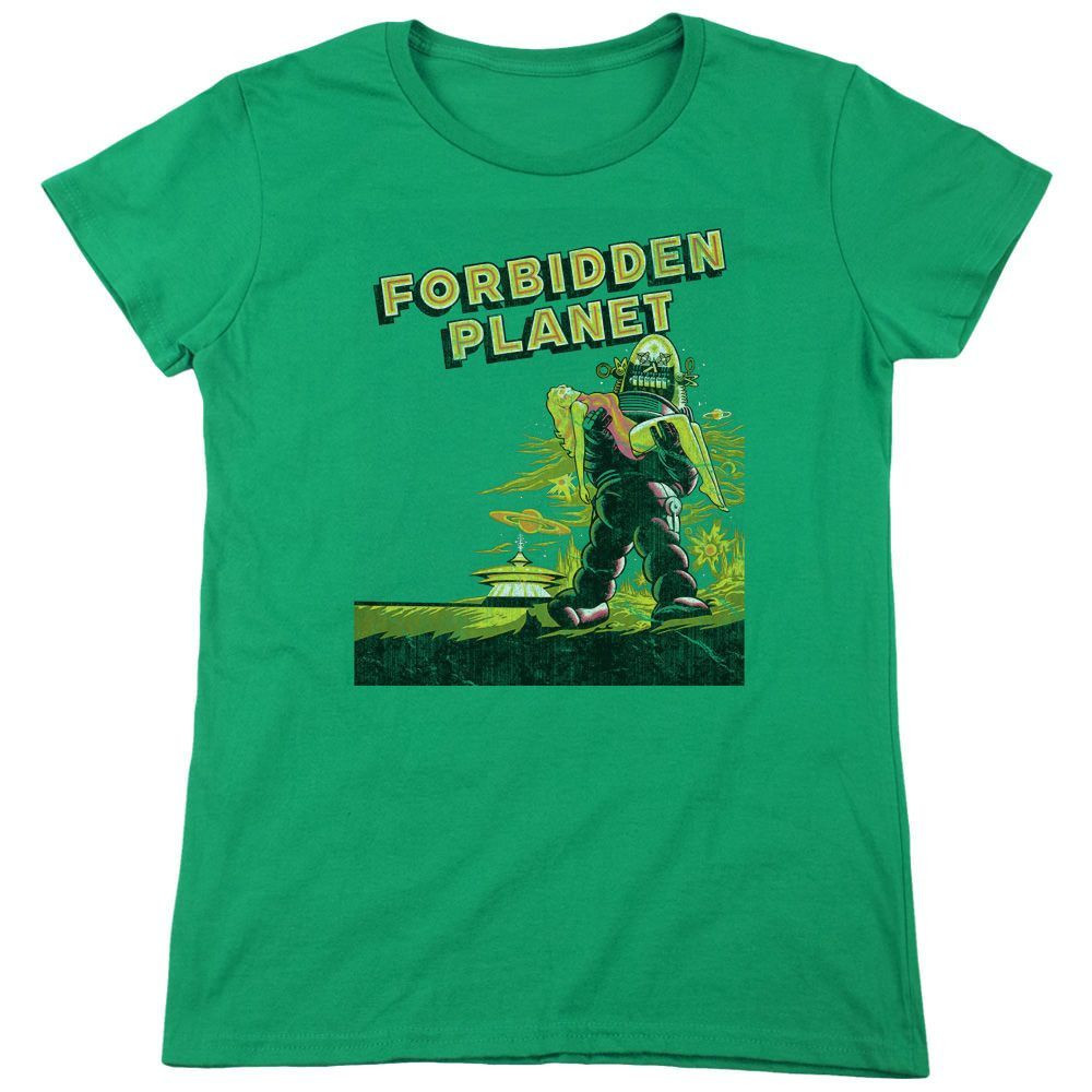 Forbidden Planet Old Poster Kelly Green Shirt