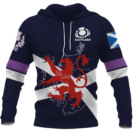 Unisex Hoodie All Over Print Lion Gifts Scotland Lion Rampant With Thistle Us Unisex Size Hoodie 1507