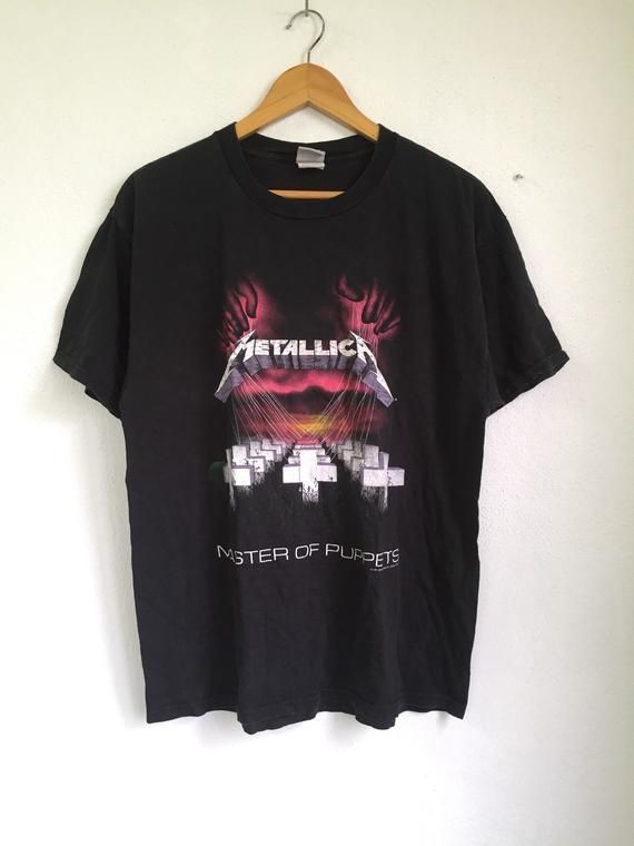 Vintage Metallica Shirt Master Of Puppets Album American Heavy Metal Band Shirt